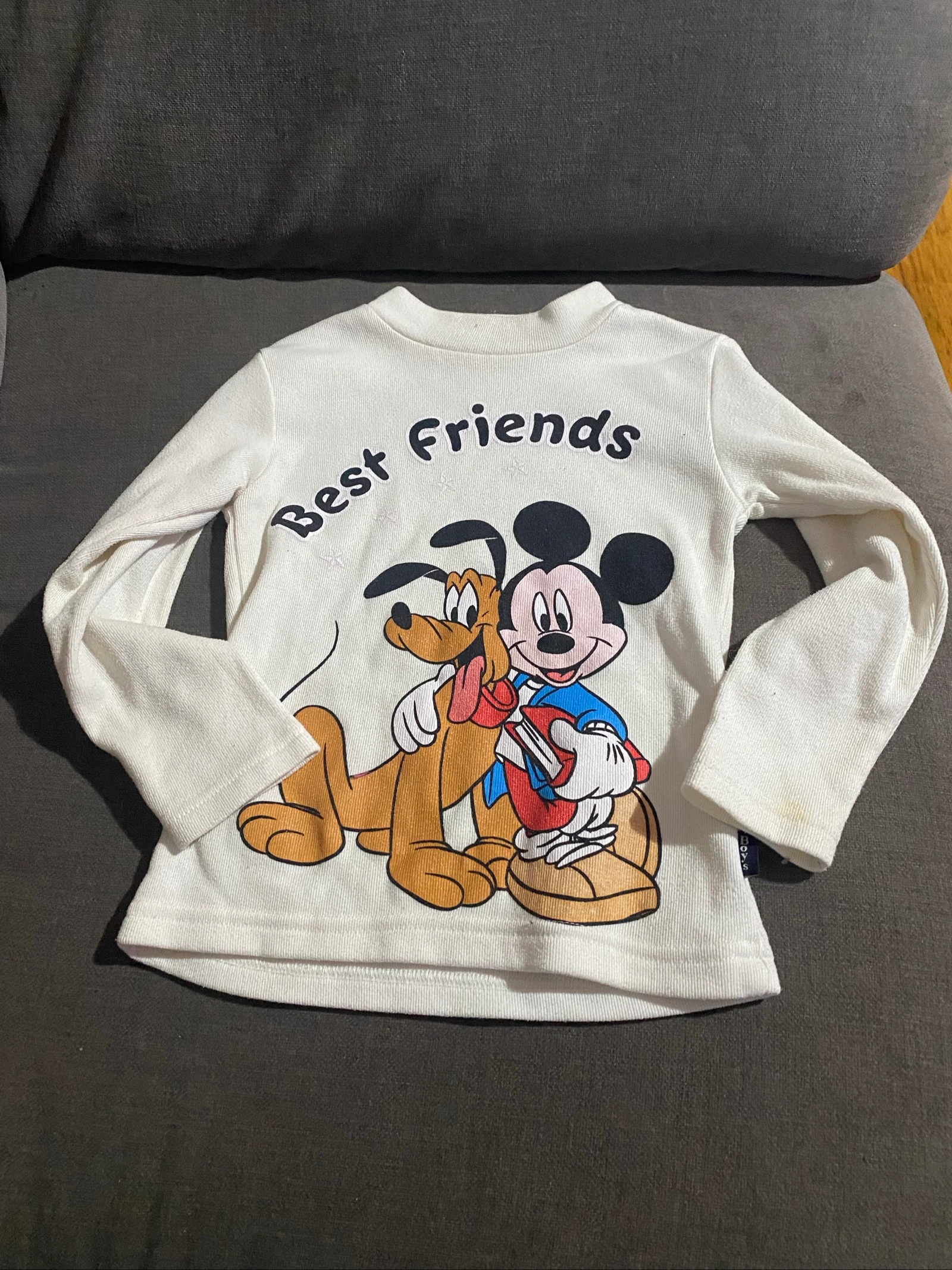 Camisola manga comprida quentinha do Mickey Mouse tamanho 4 anos